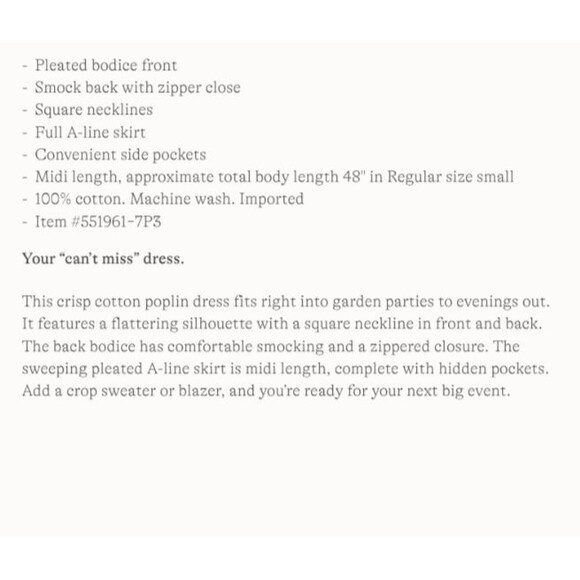 Lands End cotton midi dress 16 p xl 16p green ivory tropical Sundress new 134.95 - Picture 2 of 5